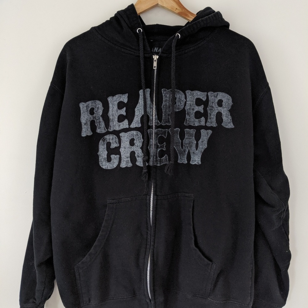 Son's Of Anarchy Full Zip Reaper Crew Hoodie -L